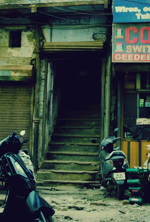 The Stairs Into The Abyss, And There It Goes To A Nothing - At A Lantern Shop In Old Delhi.
