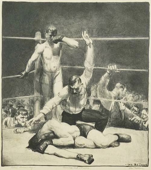 fraternoviril:  George Bellows (1882-1925) - Counted Out, 1921.