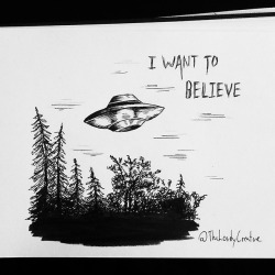 thelovelycreature:A little X-files doodle.