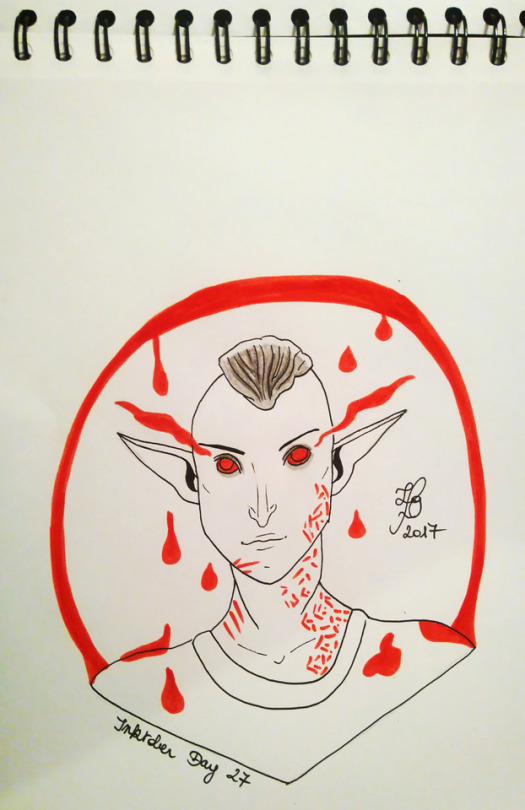 Inktober, Day 27: Blood Magic (DA2) (prompt) - Creepy Huon
