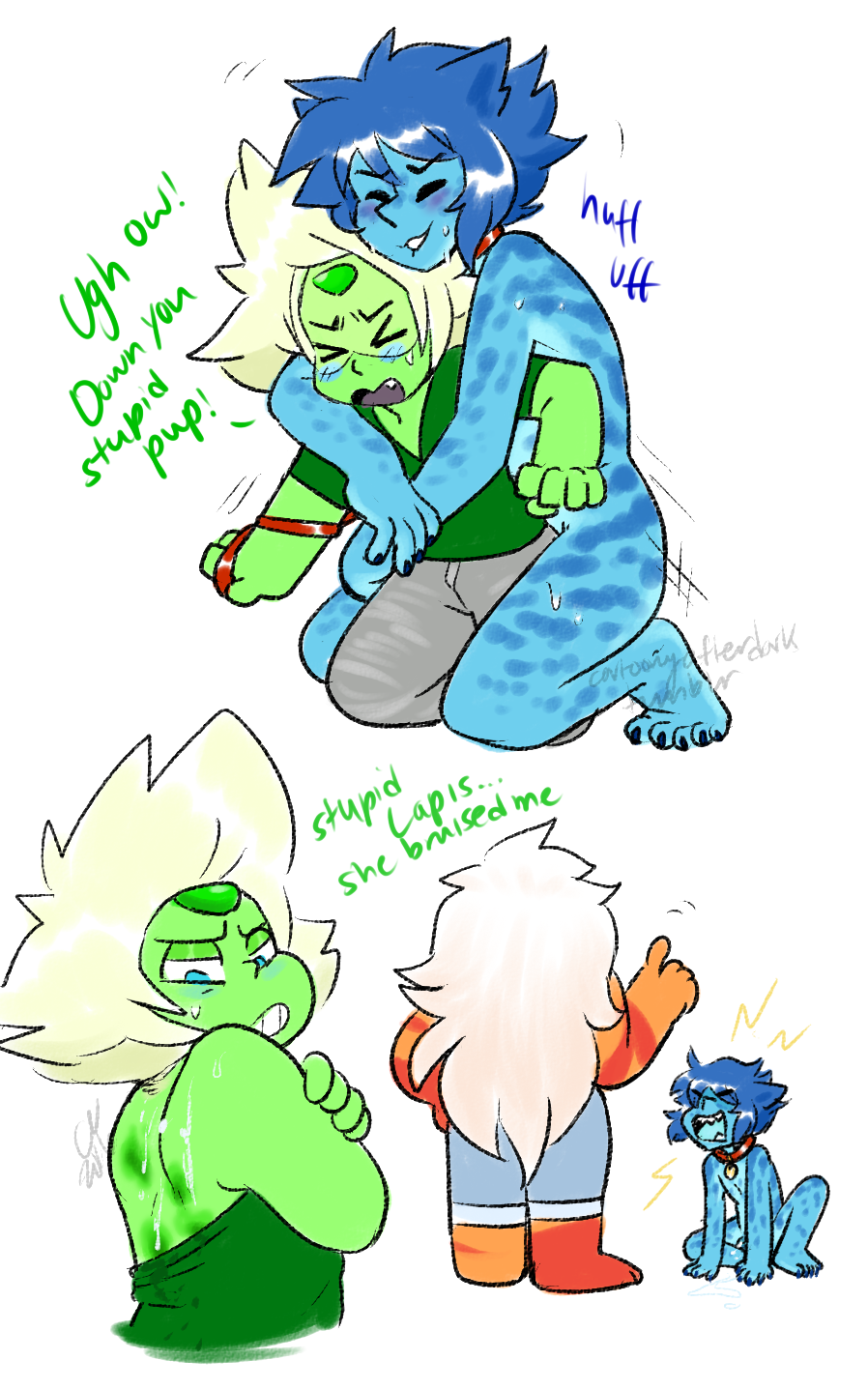 Peri tries playing around as the dom-owner role but Lapis’ bratty pup sub proves