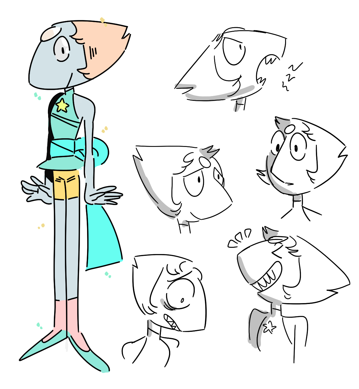 c-a-k-e:  heres some pretty rough concept sketches for a lame au i came up with in
