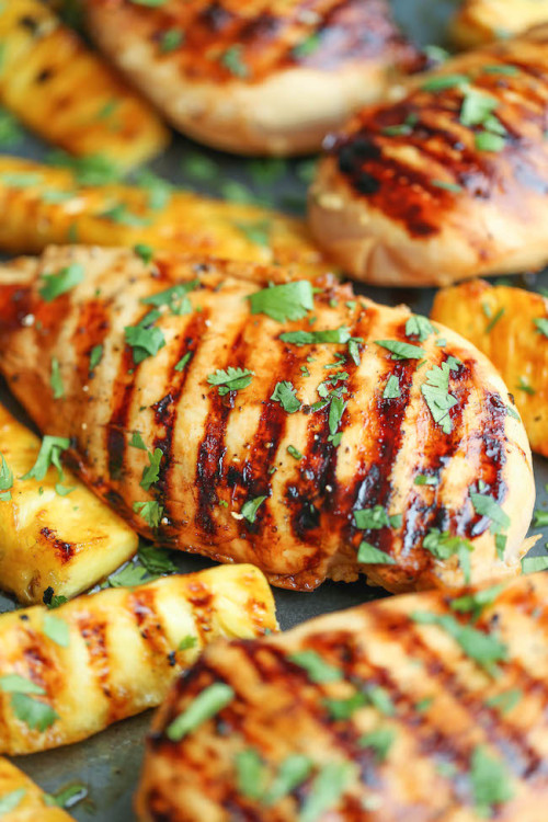 daily-deliciousness:Hawaiian chicken and pineapple