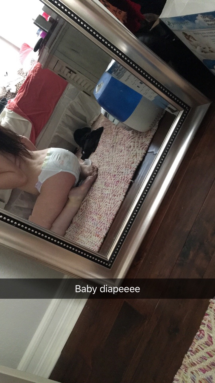 xanistasia:  My first baby diaper experience!!! Other than the first time around