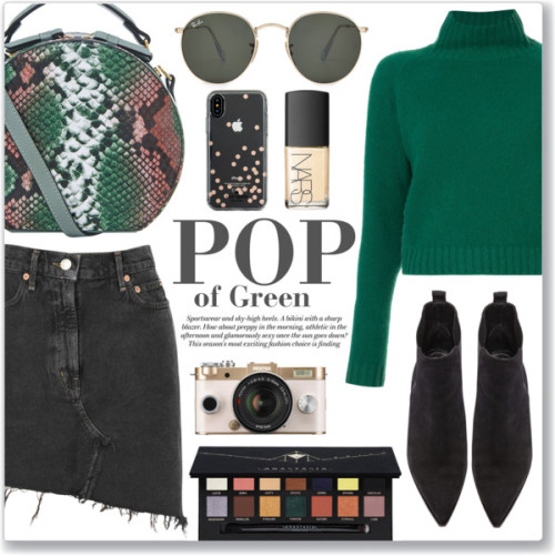 Emerald City: Pops of Green II by julijana-k featuring round lens glasses ❤ liked on Polyvore