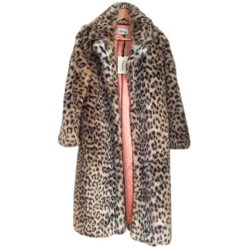 Faux fur Coat GANNI ❤ liked on Polyvore (see more brown faux fur coats)