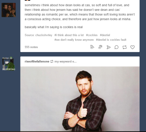 mittensmorgul:my dash did this thing… I think Jensen approves? Yeah. Okay. That explains it. :DDesti