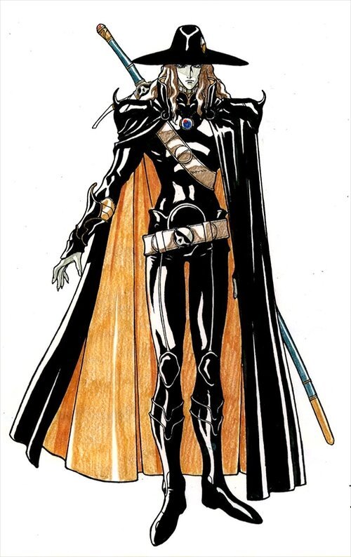 jizmeister:Vampire Hunter D character references. I love how Vampire Hunter D blends cyber, gothic and western into one story. The style is sharp, iconic and overall beautiful. You can tell who relates to who, characters’ backgrounds and attitudes