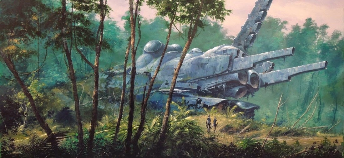 talesfromweirdland:French sci-fi illustrator Manchu (Philippe Bouchet).