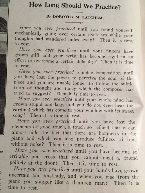 classical-crap: from a 1900s music magazine actually very good advice!