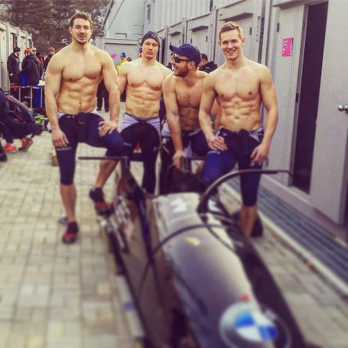 I am so thankful for Winter Olympic bulges.  The tight suits combined with cold weather shrinkage?  