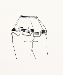 ismaelguerrier: Skirt #1 (Pen on paper) Instagram: