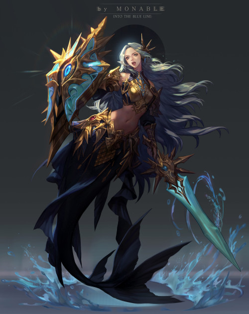 The Mermaid Guardian Monable .https://www.artstation.com/artwork/oAgYwB 