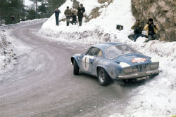 jacqalan:  1972 Rallye Monte Carlo Jean-Luc Therier and Claude Roure, Alpine-Renault. 