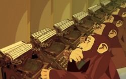 sixpenceee:  The infinite monkey theorem allows someone to visual the power of infinity. Imagine that a monkey has been hitting random keys at a typewriter forever. Eventually, he will type out the entire script to Hamlet. Infinity allows for any possible