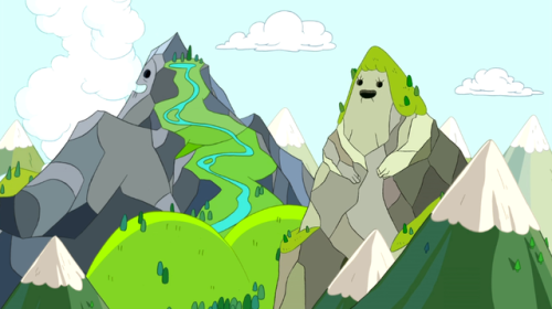 mindareadsoots: That is a very scenic mountain. And what a lovely pair of hills at the bottom.