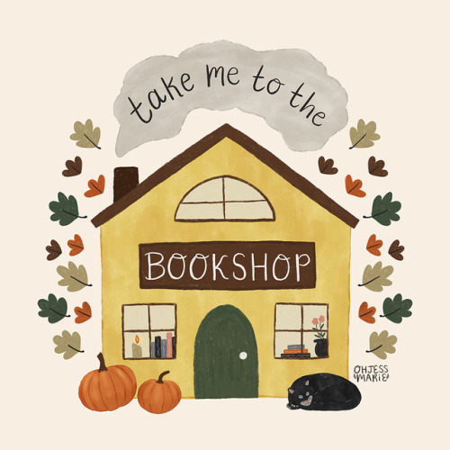 dustypalms:wishing this cozy lil bookshop was real { prints & more are on society6 and redbubble