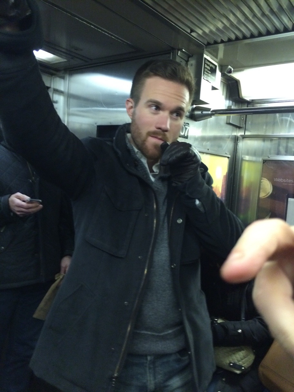nychotguys:Perfect Scruff part 2.Thanks everydayhotness:Downtown 2 Train - NYC -