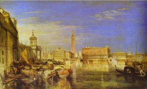 Bridge of Sighs, Ducal Palace and Custom House, Venice Canaletti Painting, 1833 William Turner