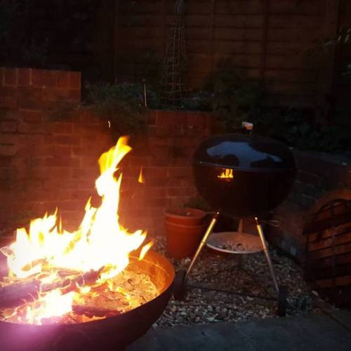 Firecue #barbecue #fire #firepit #summer #evening #countrylife