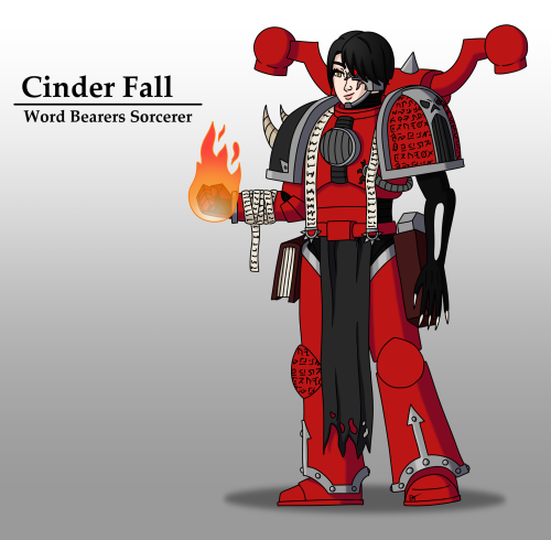 RWBY x Warhammer 40K - Cinder FallCinder Fall of the Word Bearers warband armed with a bolt pistol a