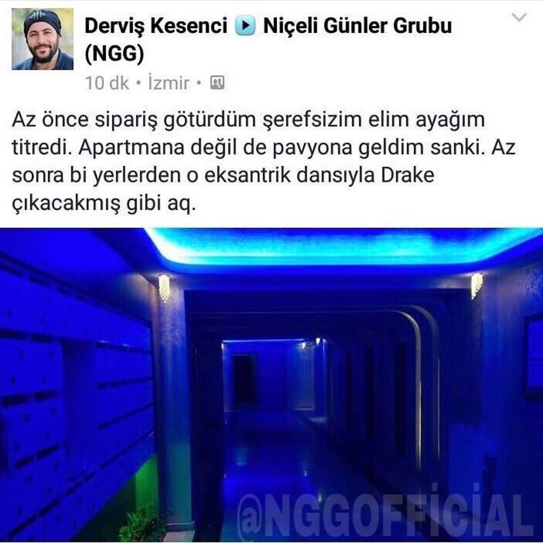 Az önce sipariş götürdüm...