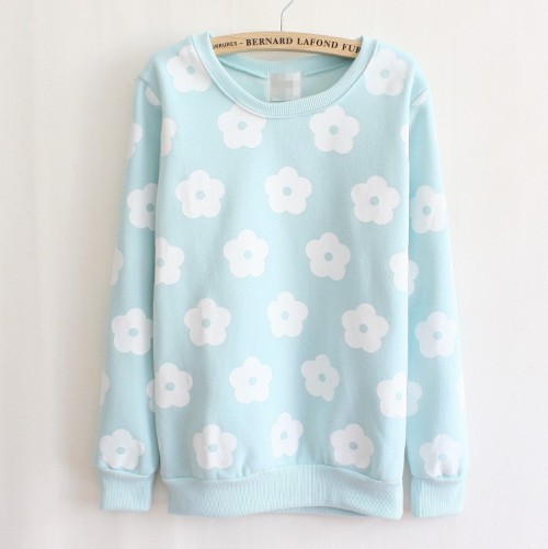 shop-cute: Pastel Floral Sweatshirt (Choose color) $25.00 You can use the code “pastelcutie10&