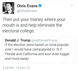 jumpingjacktrash: thatssolame:  Chris Evans went full Captain America and lost every last chill he had   cap is not even slightly fucking around 