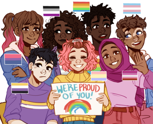 toastchild:Pride Month is here!! These are my Pride Ocs which are based off of a few (but obviously 