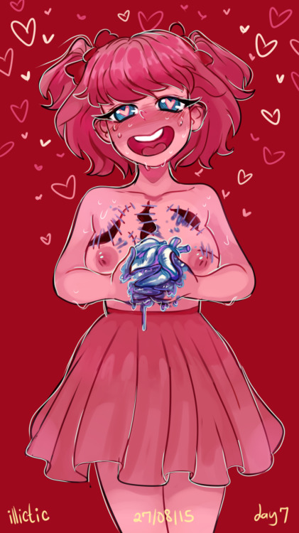 illicticsart:  7/33 day guro challenge - stitches  ♡  it took me a few tries but i finally found it; happy birthday!    ♡   bit of a break from the norm? but i wanted to play with some things. here is a yandere oc i think about here n there 