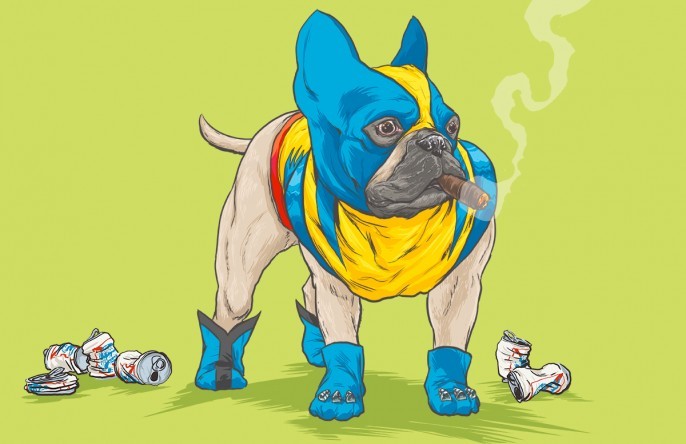 geek-art:  #geekart Dogs of the Marvel Universe by Josh Lynch. Hell ! Why not ? More