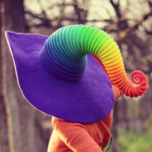 systlin: thebibliosphere: narpas: sogeeky: sosuperawesome: Felt Witch Hats Felt Wicked Art on Etsy S