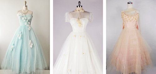  1950s Prom and Party Dresses: Pastels 
