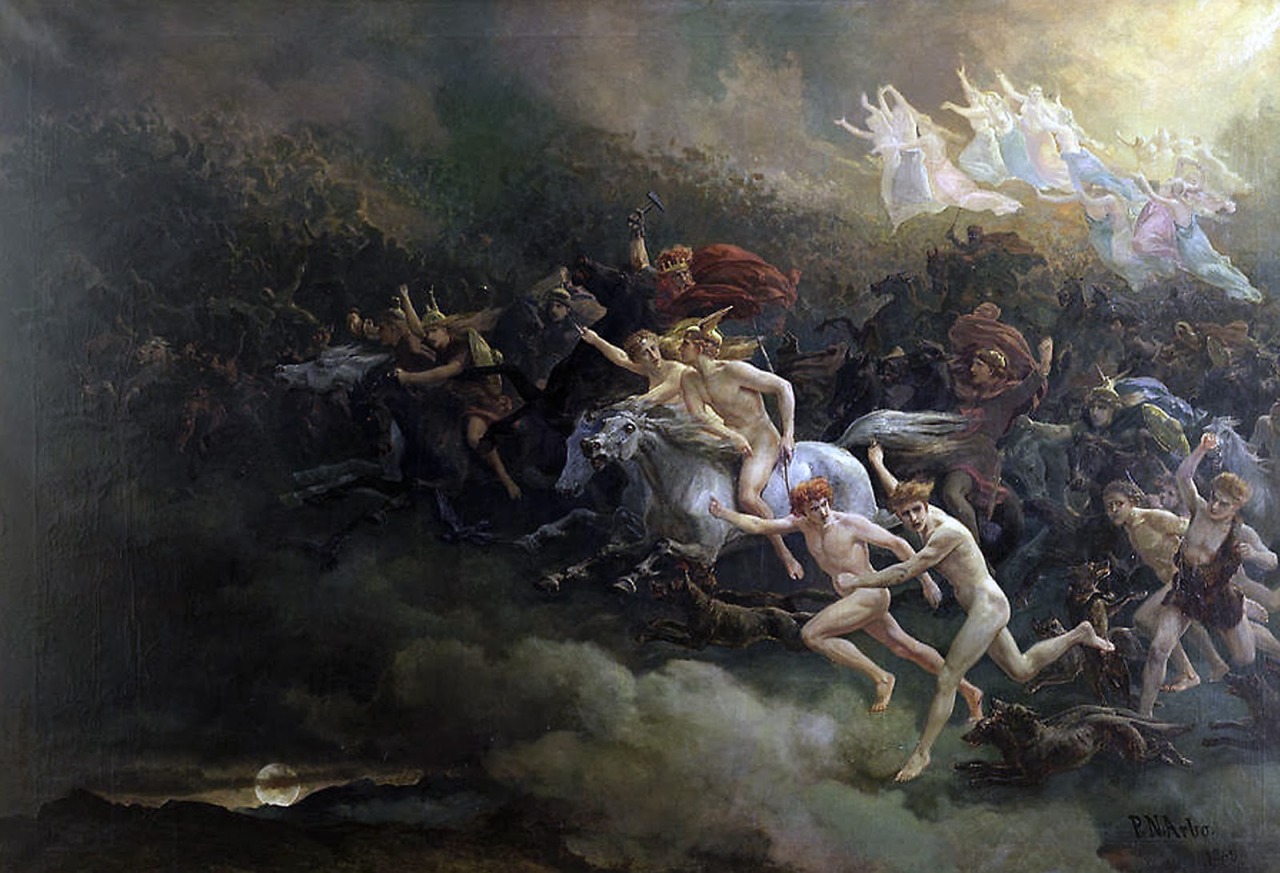 Peter Nicolai Arbo (1831-1892), ‘The Wild Hunt of Odin’, 1868