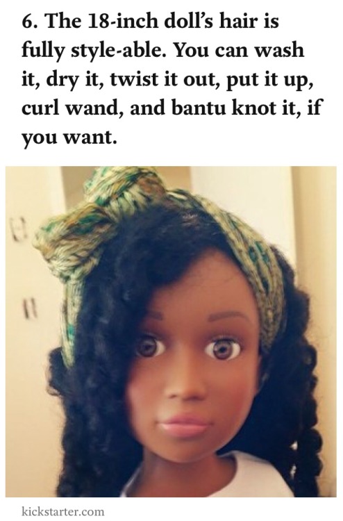 blacknsioux: alwaysbewoke: Kickstarter: The Angelica Doll: A Natural Hair Doll For Young GirlsB