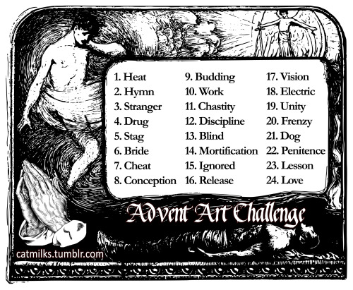 So after some Discord chatting on a TYP server, we came up with the idea of an advent art challenge 