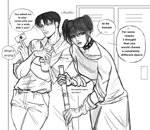 Rivamika Hasn't Been Here For A Very Long Time. I Started To Miss Them, So I Drew A Story In Which Mikasa