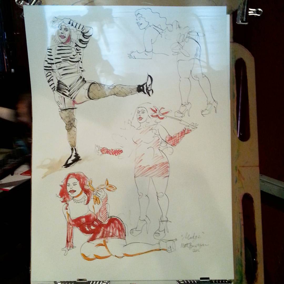 Here&rsquo;s a drawing of the fantastic Madge of Honor at Dr. Sketchy&rsquo;s