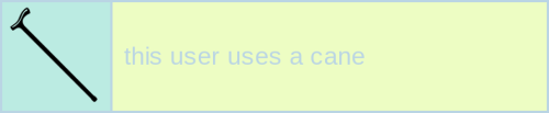 disabilityuserboxes:this user uses a cane