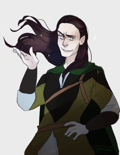 leeeeeeeeeegooooooooolaaaaaaaaas:cccrystalclear:I promised to draw a Legolas with dark hair, and he&