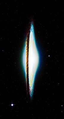 thedemon-hauntedworld:  M104 The Sombrero Galaxy Credit: NASA/Hubble, Color/Effects thedemon-hauntedworld 