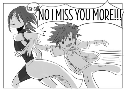 A small, slightly late comic for Soriku Week Day 3: Rivalry. And for Day 4: Reconciliation: I&r