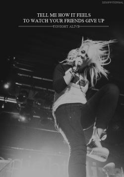 semppiternal:  Lonely Girl, Tonight Alive 