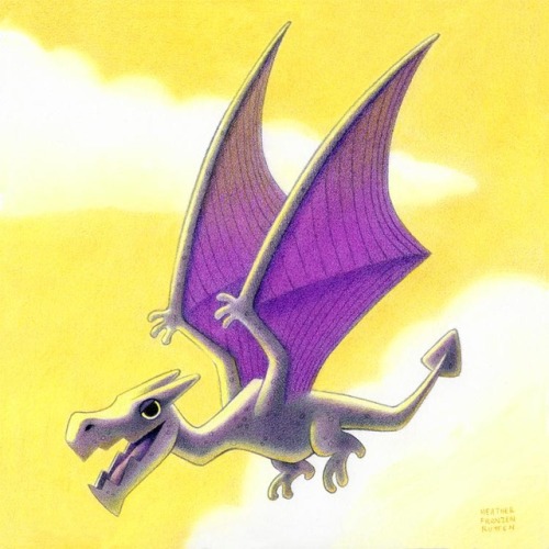 heatherfranzen:Aerodactyl (8x8 inches) for Kanto, an exhibition at @galleryattheguild! I will also b