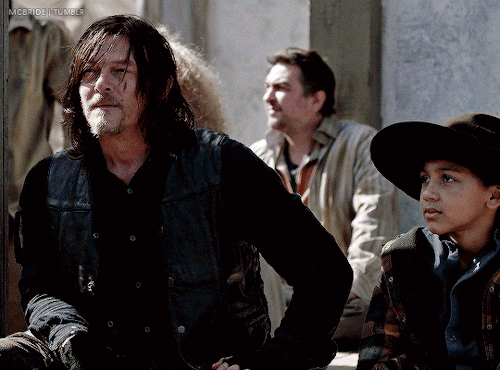 mcbride:  Sassy! JUDITH GRIMES with aunt CAROL and uncle DARYLTHE WALKING DEAD 11.23