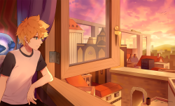 hakeism:  every time I draw backgrounds, it takes 10 years off of my life.. but one must practice every now and then :’)