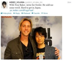 powerburial:  suprakai:  Kojima you fuckin snitch man  i remember this picture e very once in a while and start laughing out loud 