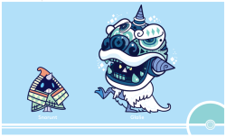 cosmopoliturtle:Pokemon Redesign #361-362 - Snorunt, Glalie