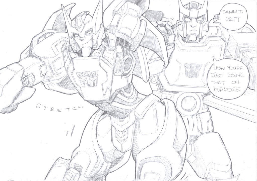 anonymousfragger:  drift and ratchet sketch by *prisonsuit-rabbitman GODDAMNIT DRIFT. 