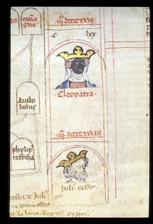 medievalpoc: Paolino Veneto Abbreviamen de las Estorias  [Egerton MS 1500] f.15v: Rulers of Egy
